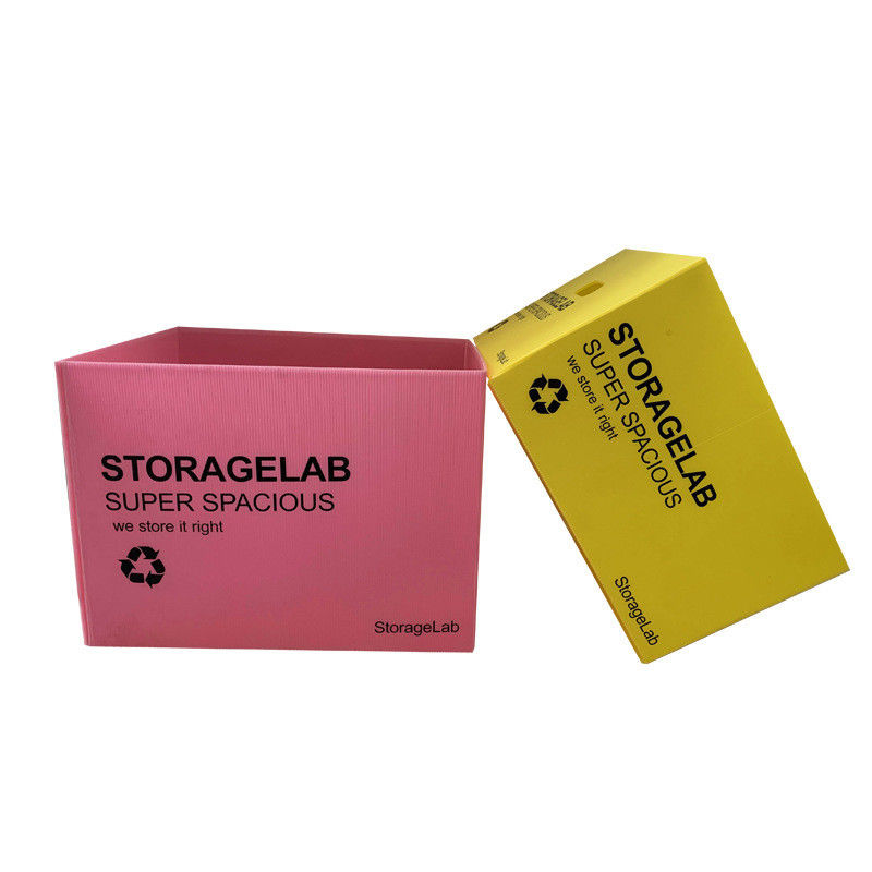 カスタム製 安い pp 波紋プラスチック収納箱 蓋付き