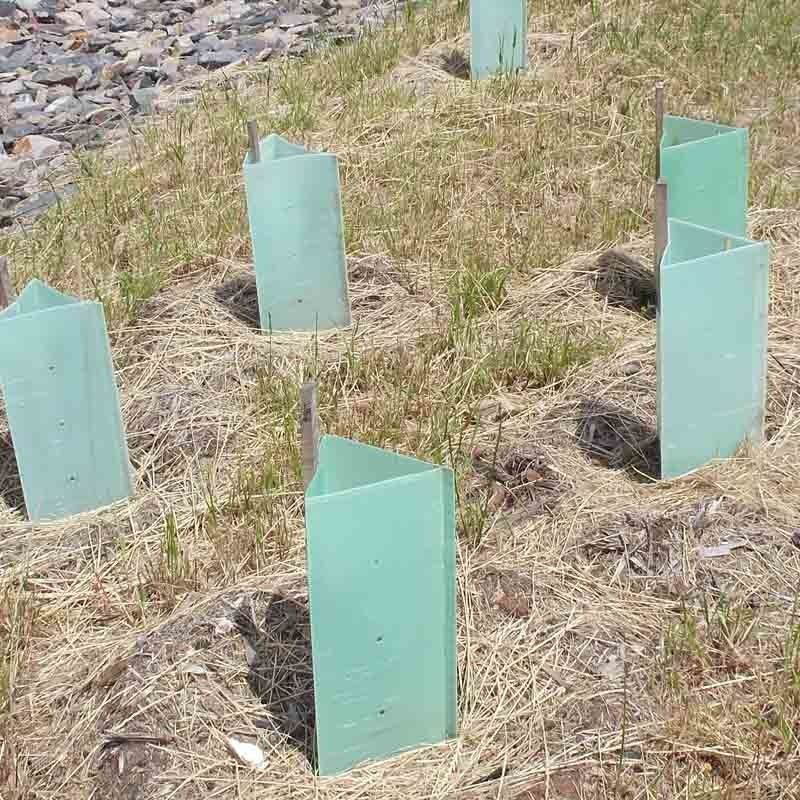 PPはプラスチック木の監視コルフルートのプラスチック木の幹の保護装置を波形を付けた